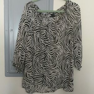 Zebra print dress shirt